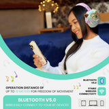 Lazerbuilt Squishmallows Lola plush Bluetooth headphones, imported from the UK