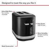 KitchenAid toaster 2 slice matte black, imported from the UK