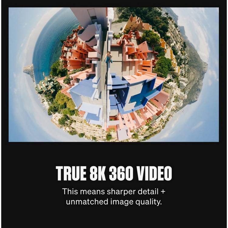 GoPro Max 2 Black 360 camera with 8K video, UK version