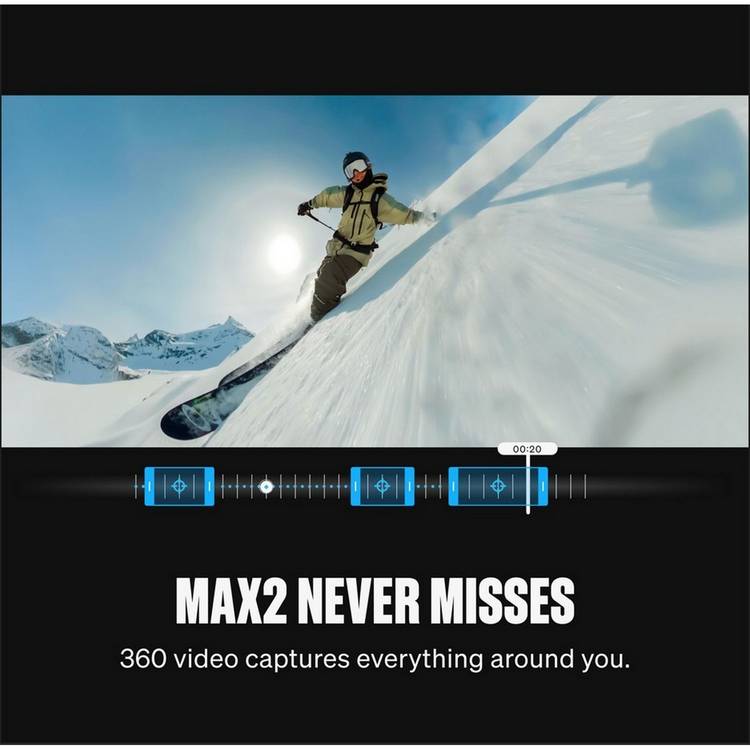 GoPro Max 2 Black 360 camera with 8K video, UK version