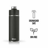 Ninja Thirsti black travel bottle 530ml - British product