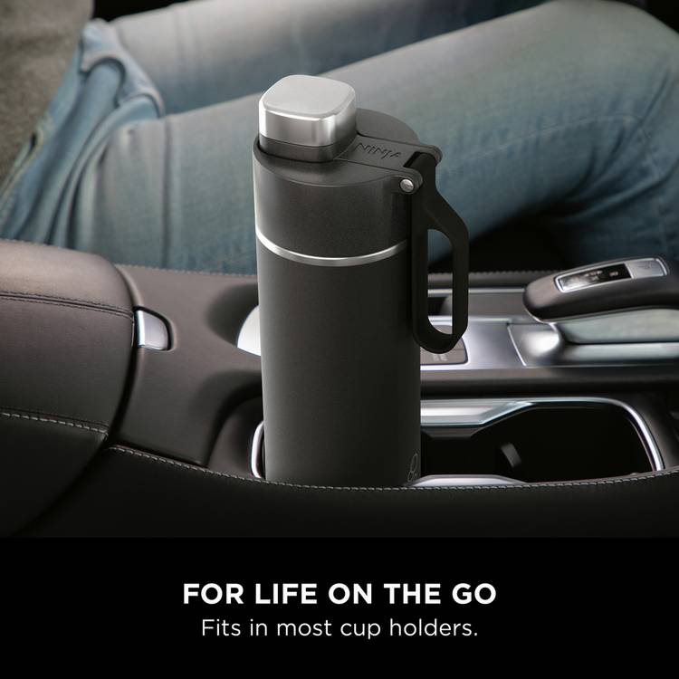 Ninja Thirsti black travel bottle 530ml - British product