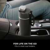 Ninja Thirsti black travel bottle 530ml - British product