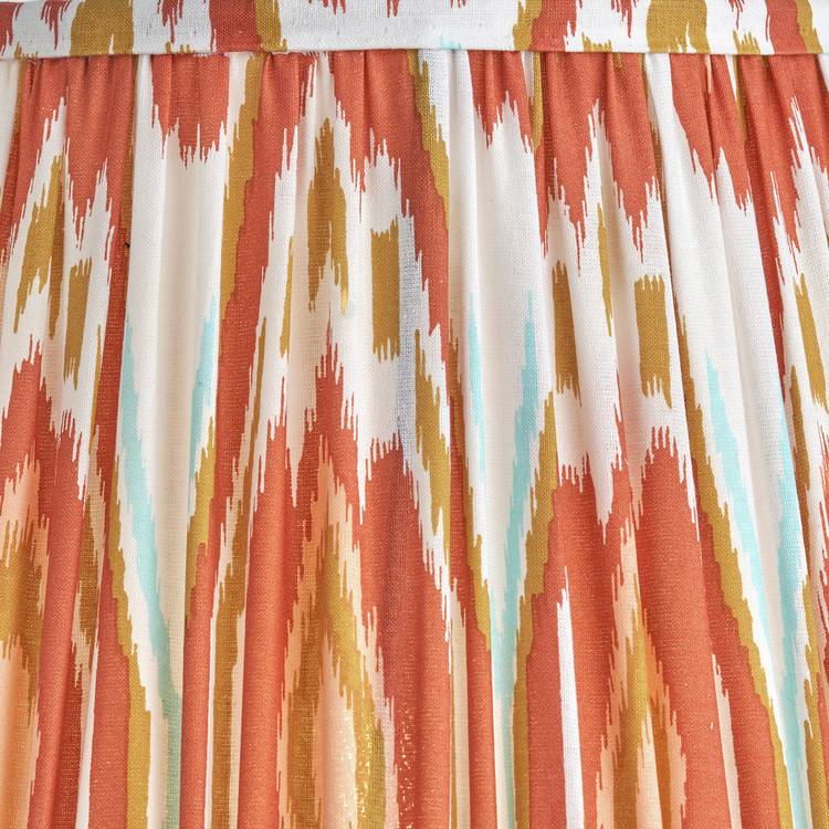 Pacific Izara cinnamon Ikat mushroom pleat lampshade 30cm (British brand)