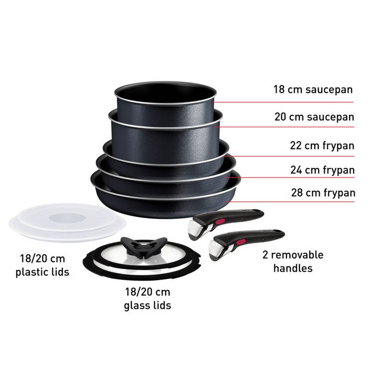 Tefal Ingenio So Light pan set 11 piece, UK version