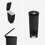Simplehuman black pedal bin 40 litre, imported from the UK