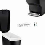 Simplehuman black pedal bin 40 litre, imported from the UK
