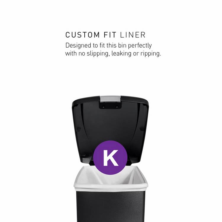 Simplehuman black pedal bin 40 litre, imported from the UK