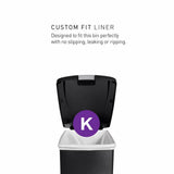 Simplehuman black pedal bin 40 litre, imported from the UK