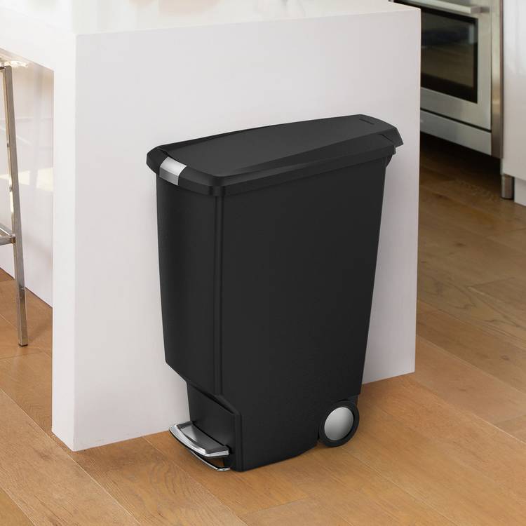 Simplehuman black pedal bin 40 litre, imported from the UK