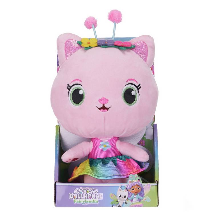Gabby's Dollhouse Rainbow Fairy Kitty soft toy 10 inch, UK version