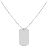 Revere sterling silver personalised dog tag necklace 51cm - British product