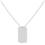 Argos Revere Men's Sterling Silver Personalised Dog Tag Necklace 51cm- Buy online at McGrocer