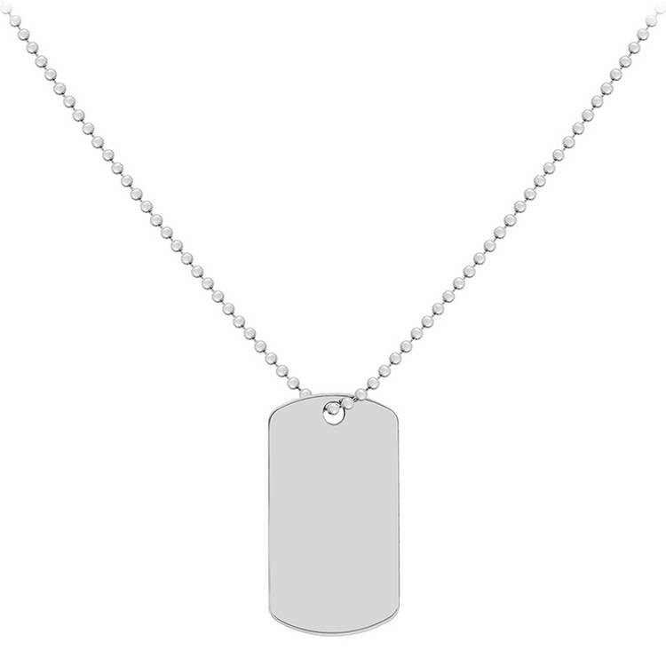 Revere sterling silver personalised dog tag necklace 51cm - British product
