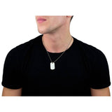 Revere sterling silver personalised dog tag necklace 51cm - British product