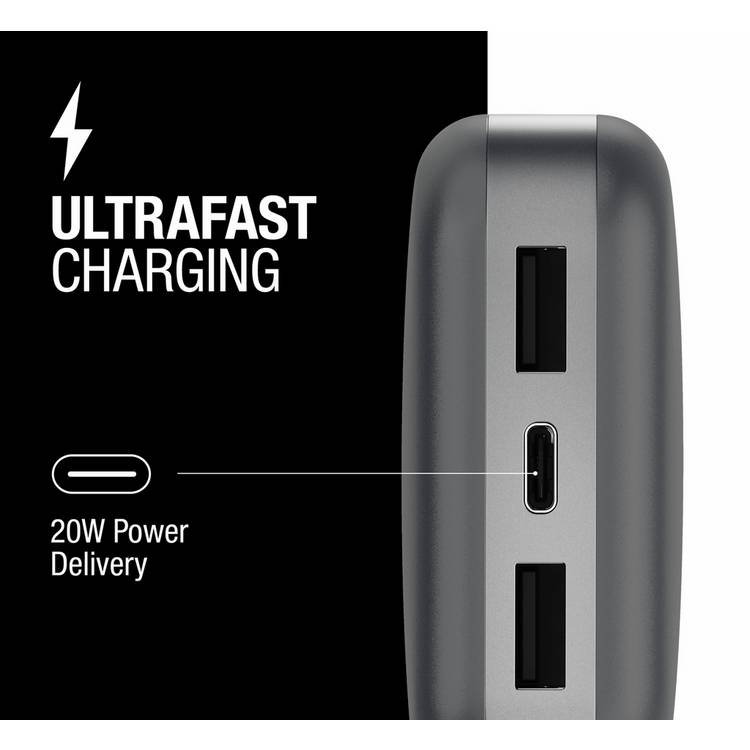 Fresh 'n Rebel power bank grey 20000mAh - British product