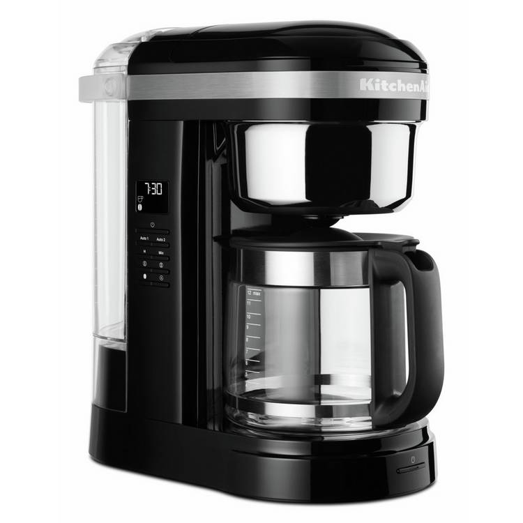 KitchenAid drip filter coffee machine black 12-cup, UK version