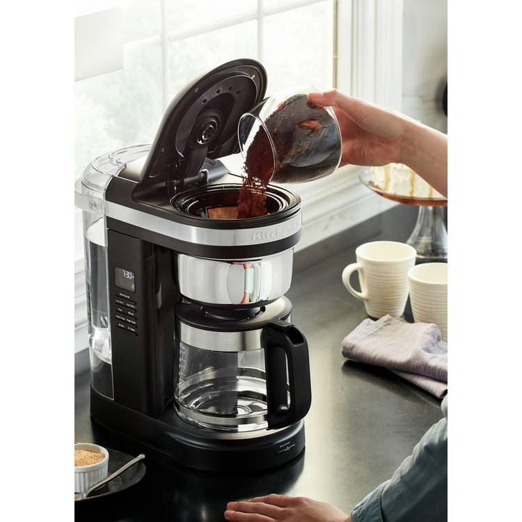 KitchenAid drip filter coffee machine black 12-cup, UK version