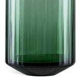 Habitat green wide ribbed carafe 26cm, imported from the UK