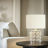 Habitat glass bobble mini table lamp cream, imported from the UK