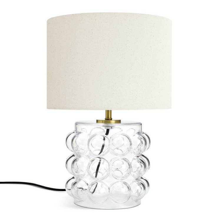 Habitat glass bobble mini table lamp cream, imported from the UK