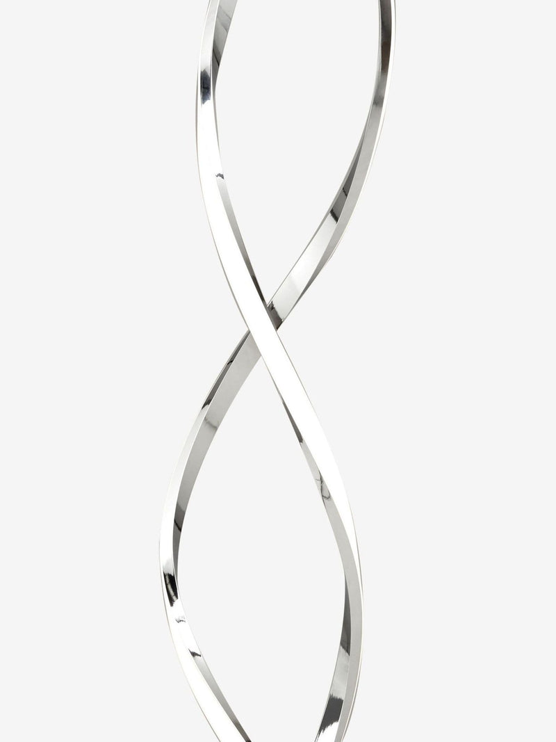 Callie LED floor lamp in chrome finish, UK version
