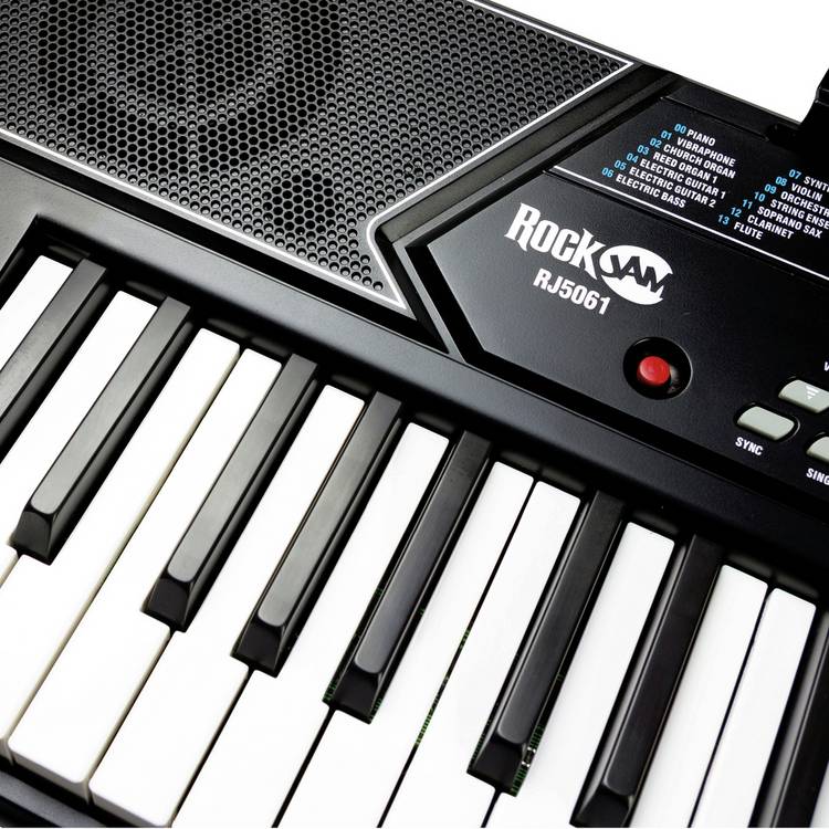 RockJam 61-key keyboard piano with stand and stool, UK version