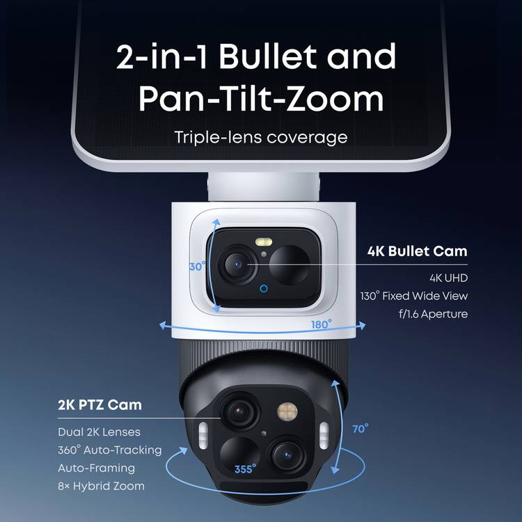eufy eufyCam S4 Solo 4K security camera white (British brand)