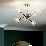 Argos Habitat Sputnik Glass 6 Light Pendant Light - Gold- Buy online at McGrocer