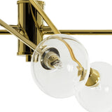 Habitat Sputnik glass pendant light gold 6-light, imported from the UK