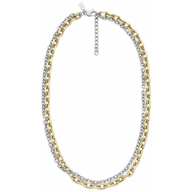 Armani Exchange men's double chain necklace 50cm (British brand)