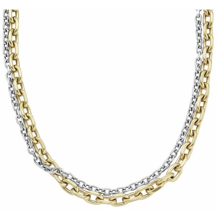 Armani Exchange men's double chain necklace 50cm (British brand)