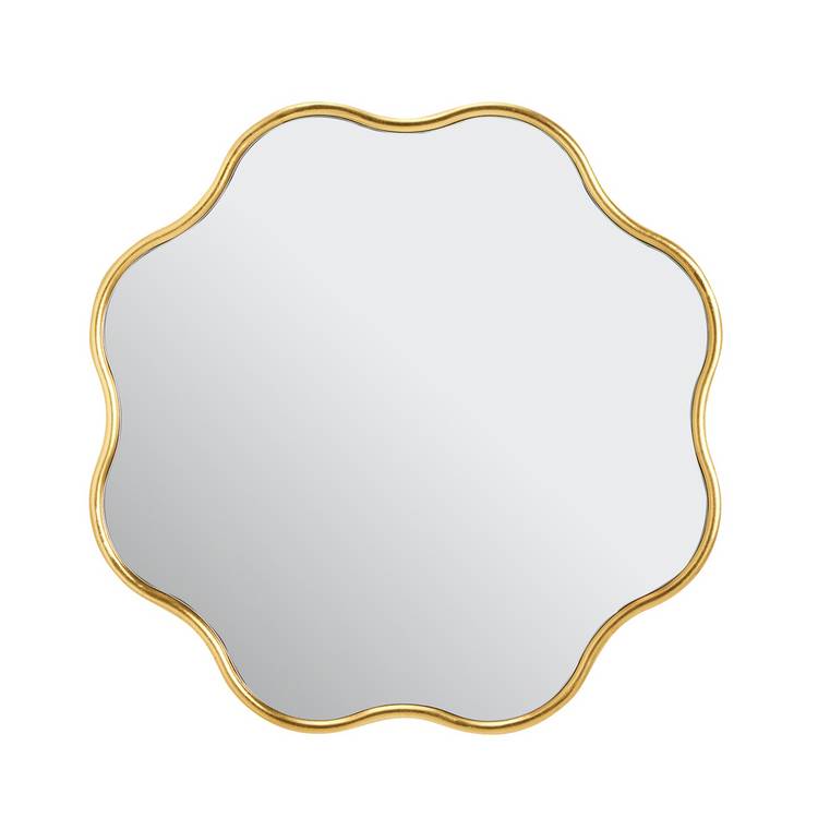 Habitat gold wavy round mirror 60cm, imported from the UK