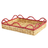 Habitat woven red wiggle edge tray 40x30cm, imported from the UK
