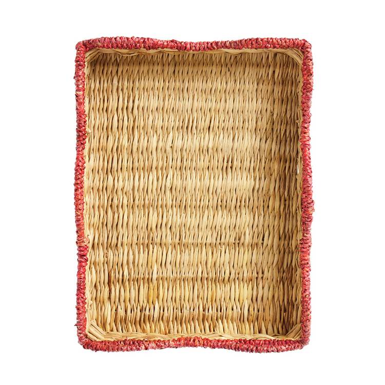 Habitat woven red wiggle edge tray 40x30cm, imported from the UK