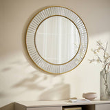 Argos Argos Home Gold Mosaic Round Wall Mirror - 80x80cm- Buy online at McGrocer