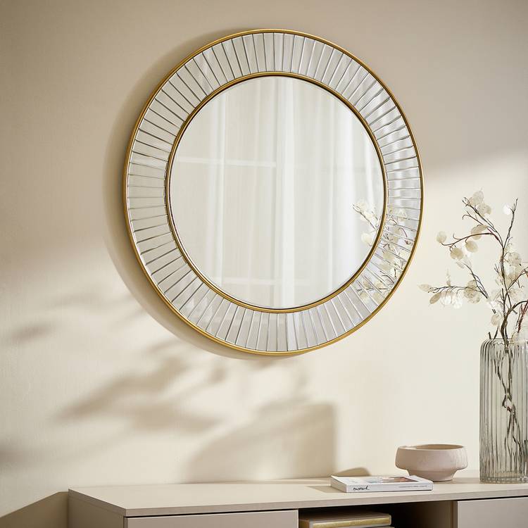 Argos Home gold mosaic round wall mirror 80cm - British product
