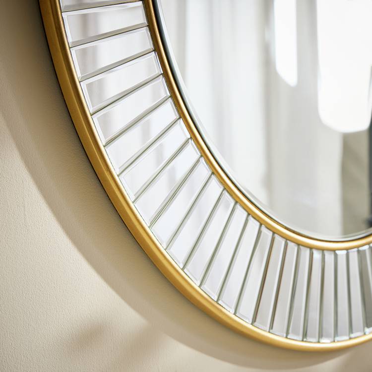 Argos Home gold mosaic round wall mirror 80cm - British product