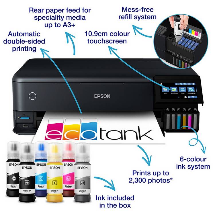 Epson EcoTank ET-8550 wireless printer - British product