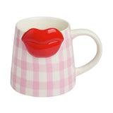 Argos Home gingham lips mug 270ml, UK version