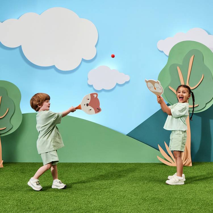 Chad Valley wooden bat and ball set outdoor game, UK version