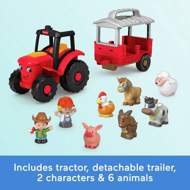 Fisher-Price Little People Caring for Animals tractor playset, imported from the UK