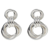 Liars & Lovers interlocking drop earrings 45mm, UK version