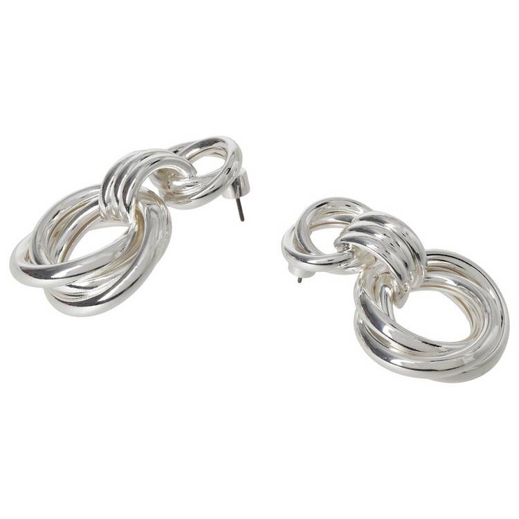 Liars & Lovers interlocking drop earrings 45mm, UK version