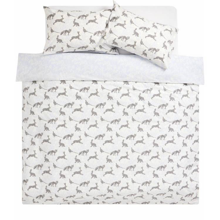 Argos Home hare print bedding set single, imported from the UK