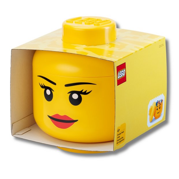 LEGO Storage Head Girl 27cm, imported from the UK