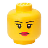 LEGO Storage Head Girl 27cm, imported from the UK