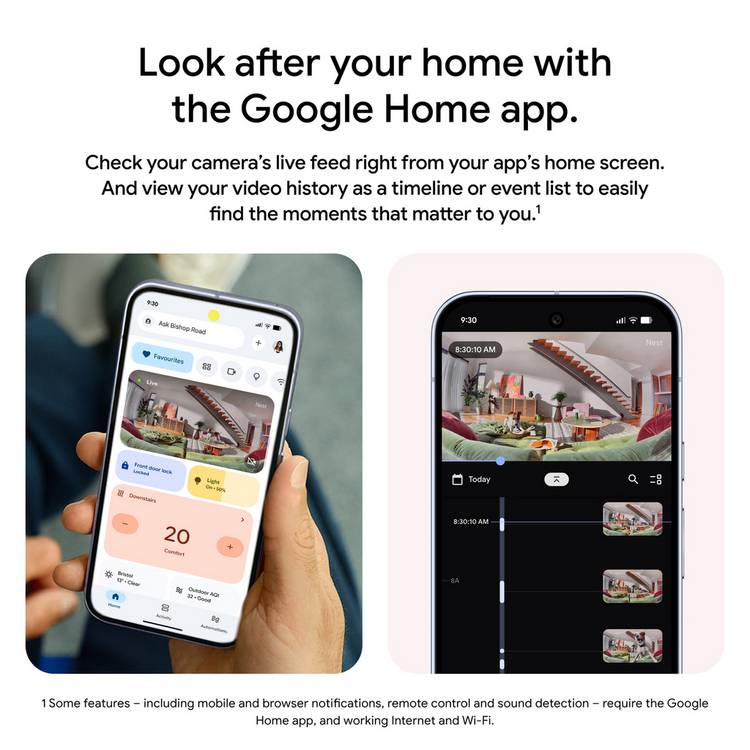Google Nest Cam Indoor 3rd Gen wired security camera - British product