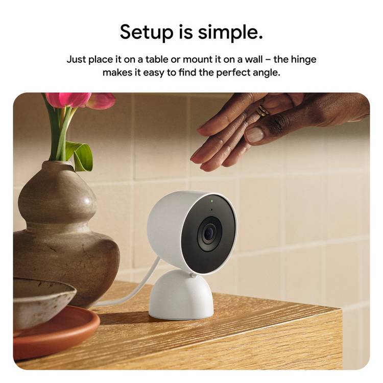 Google Nest Cam Indoor 3rd Gen wired security camera - British product