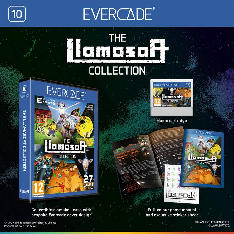 Evercade Llamasoft Collection multi-game cartridge, imported from the UK
